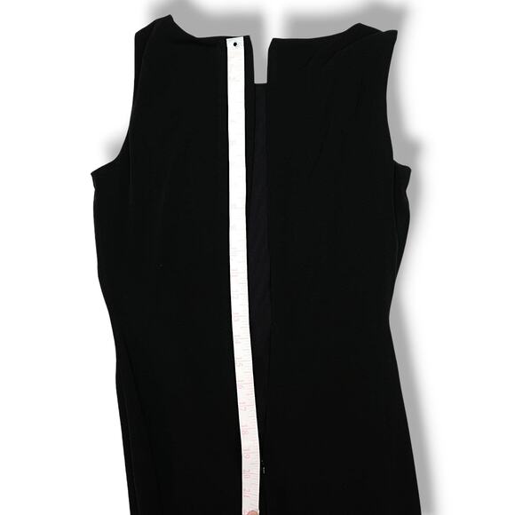 Calvin Klein Black Sleeveless Sheath Dress 2 Embellished Rhinestone Cocktail - Picture 8 of 10